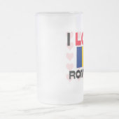 I Liebe Rumänien Mattglas Bierglas (Mittel)