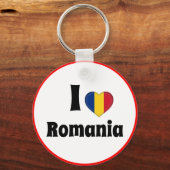 I Liebe Rumänien & Rumänisches Herz - Reisen / Spo Schlüsselanhänger (Vorderseite)