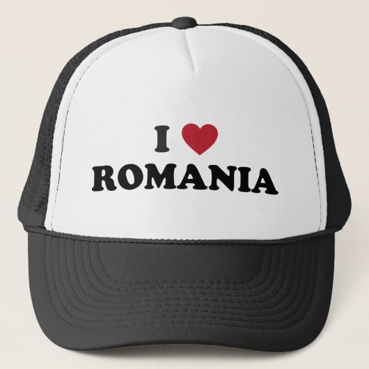 I Liebe Rumänien Truckerkappe (Vorderseite)