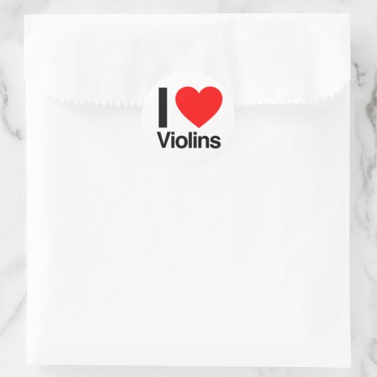 i LIEBE Runder Aufkleber (Tasche)