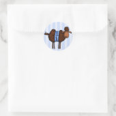 i LIEBE Runder Aufkleber (Tasche)