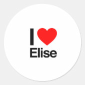 i LIEBE Runder Aufkleber (Vorderseite)