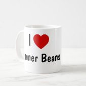 I Liebe Runner Bohnen Kaffeetasse (Vorderseite Links)