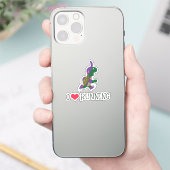 I Liebe Running Turtle Aufkleber (Telefon)