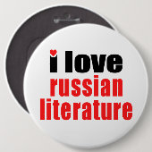I Liebe-russische Literatur Button (Vorne & Hinten)