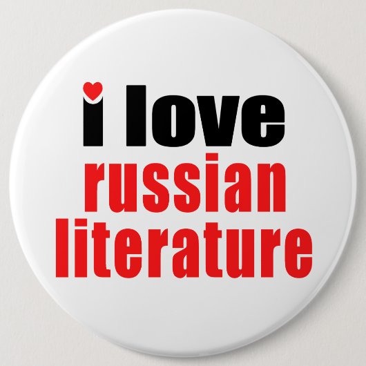 I Liebe-russische Literatur Button (Vorderseite)