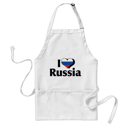 I Liebe Russland Flagge Schürze (Vorne)