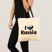 I Liebe Russland Flagge Tragetasche (Vorderseite (Produkt))