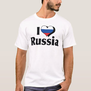 I Liebe Russland Flaggen-Shirt T-Shirt