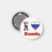I Liebe Russland Magnet (Vorderseite/Rückseite)