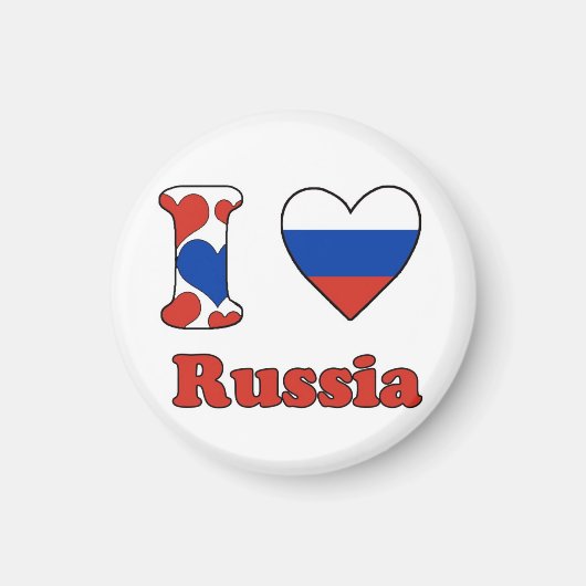 I Liebe Russland Magnet (Vorne)