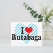 I Liebe Rutabaga Postkarte (Stehend Vorderseite)