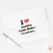 I LIEBE RUTH BADER GINSBURG.png Runder Aufkleber (Umschlag)