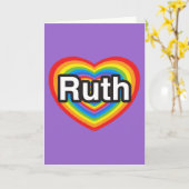 I Liebe Ruth. Liebe I Sie Ruth. Herz Karte (Gelbe Blume)
