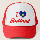 I Liebe Rutland, Vermont Truckerkappe (Vorderseite)