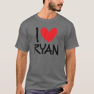 I Liebe Ryan Name Personalisiert Men Typ BESTE FRE T-Shirt