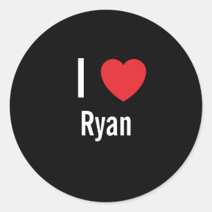 I Liebe Ryan Runder Aufkleber