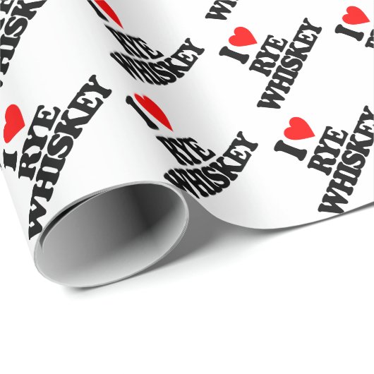 I LIEBE-RYE-WHISKY GESCHENKPAPIER (Rolleneckpunkt)