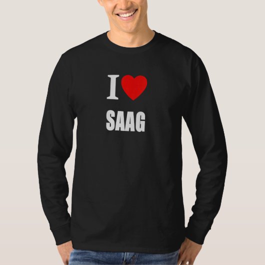I Liebe Saag Indian Curry T-Shirt (Vorderseite)