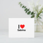 I Liebe sabrina Postkarte (Stehend Vorderseite)