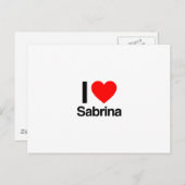 I Liebe sabrina Postkarte (Vorne/Hinten)