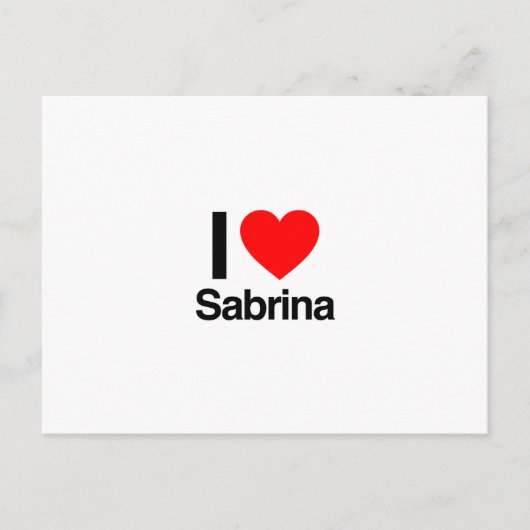 I Liebe sabrina Postkarte (Vorderseite)