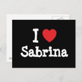 I Liebe Sabrina T - Shirt Postkarte (Vorne/Hinten)
