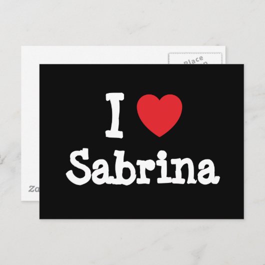 I Liebe Sabrina T - Shirt Postkarte (Vorne/Hinten)