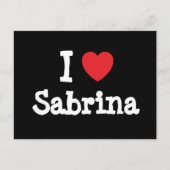 I Liebe Sabrina T - Shirt Postkarte (Vorderseite)
