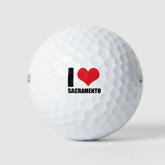 I Liebe Sacramento Golfball (Vorderseite)