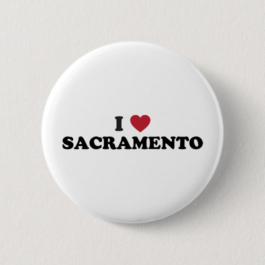 I Liebe Sacramento Kalifornien Button (Vorderseite)