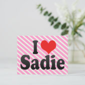 I Liebe Sadie Postkarte (Stehend Vorderseite)