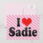 I Liebe Sadie Postkarte (Vorne/Hinten)