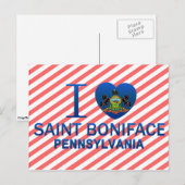I Liebe Saint Boniface, PA Postkarte (Vorne/Hinten)