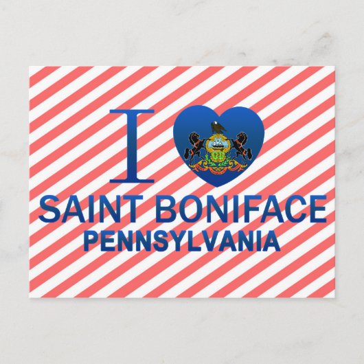 I Liebe Saint Boniface, PA Postkarte (Vorderseite)