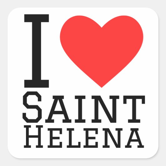 I Liebe Saint Helena Quadratischer Aufkleber (Vorderseite)
