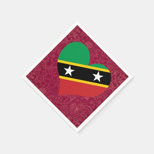 I Liebe Saint+Kitts+und+Nevis Serviette (Ecke)
