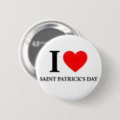I Liebe Saint Patrick's Day Button (Vorne & Hinten)