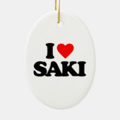 I LIEBE SAKI KERAMIK ORNAMENT (Hinten)