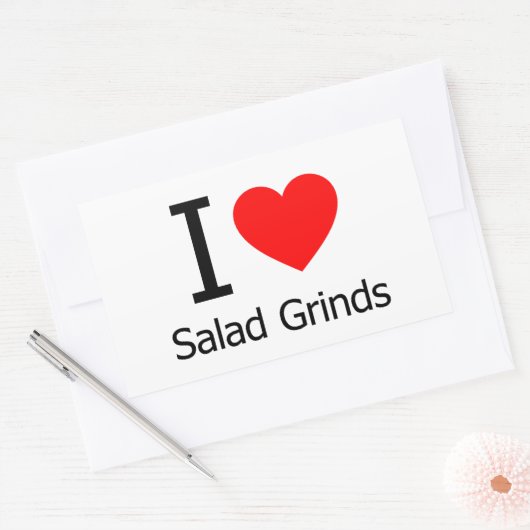 I Liebe Salad Grinds Rechteckiger Aufkleber (Umschlag)
