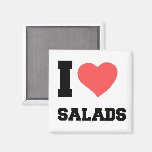 I LIEBE SALADS MAGNET (Vorderseite/Rückseite)