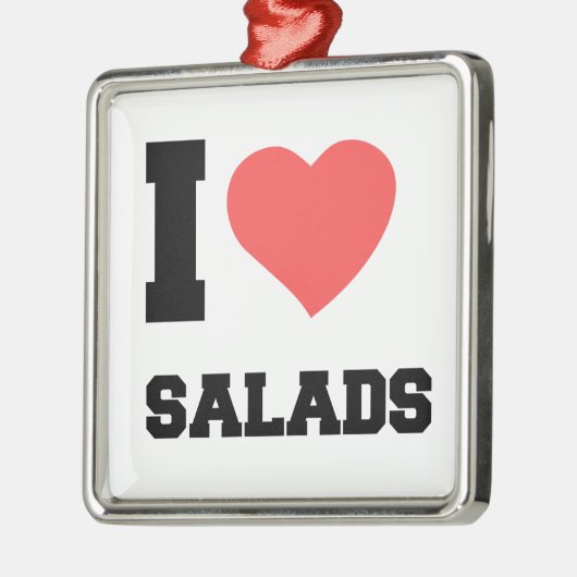 I LIEBE SALADS ORNAMENT AUS METALL (Links)