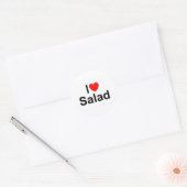 I Liebe Salat Runder Aufkleber (Umschlag)