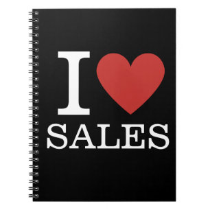 I ❤️ Liebe Sales - Sales Dept.- Spiralnotebook Notizblock