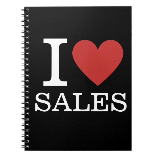 I ❤️ Liebe Sales - Sales Dept.- Spiralnotebook Notizblock (Vorderseite)