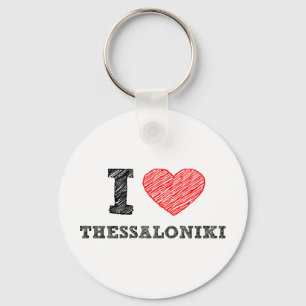 I Liebe Saloniki Schlüsselanhänger