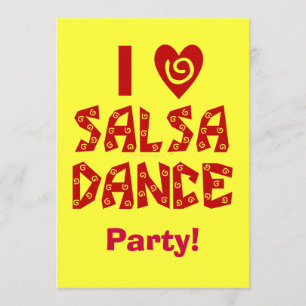 I Liebe Salsa Dance Custom Dance Party Einladungen