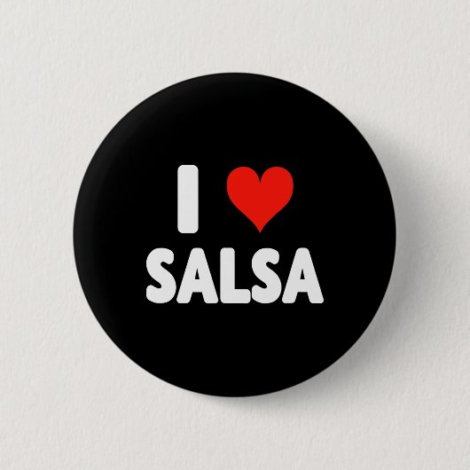 I Liebe Salsa Heart Dance Dance Studio Mex Button (Vorderseite)