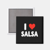 I Liebe Salsa Heart Dance Dance Studio Mex Magnet (Vorderseite/Rückseite)