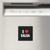 I Liebe Salsa Heart Dance Dance Studio Mex Magnet (In Situ (Geschirrspüler))